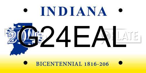 G24EAL Indiana License Plate