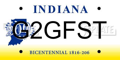 G2GFST Indiana License Plate