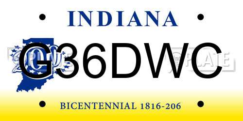 G36DWC Indiana License Plate