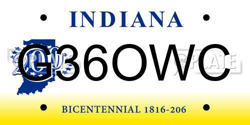 G36OWC Indiana License Plate