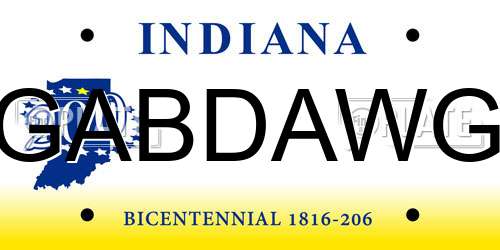 GABDAWG Indiana License Plate