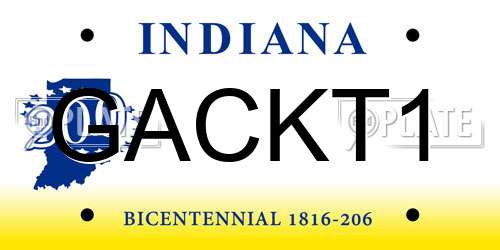 GACKT1 Indiana License Plate