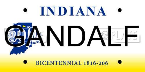 GANDALF Indiana License Plate