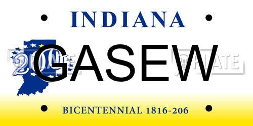 GASEW Indiana License Plate