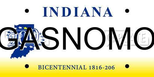 GASNOMO Indiana License Plate