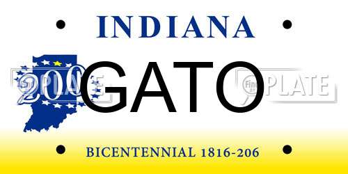GATO Indiana License Plate
