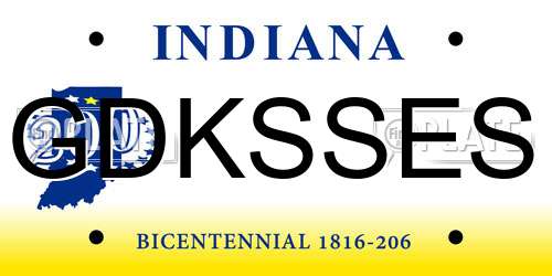 GDKSSES Indiana License Plate
