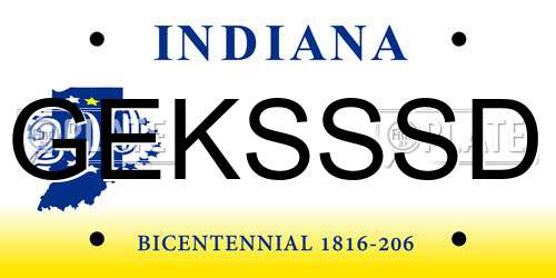 GEKSSSD Indiana License Plate