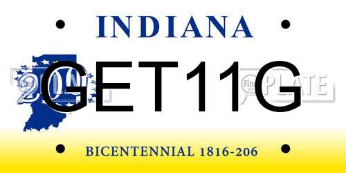 GET11G Indiana License Plate