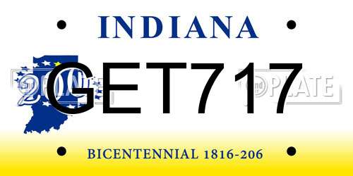 GET717 Indiana License Plate