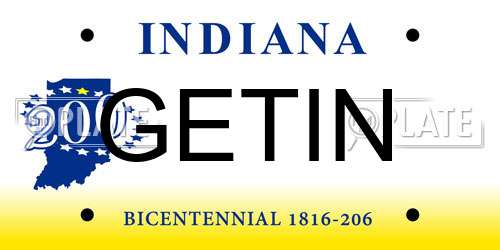 GETIN Indiana License Plate