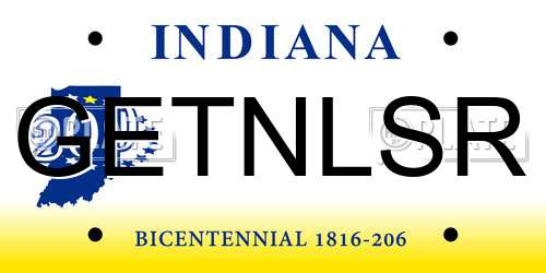 GETNLSR Indiana License Plate