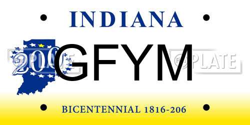 GFYM Indiana License Plate
