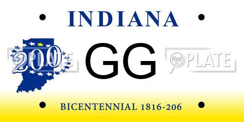 GG license plate in IN state