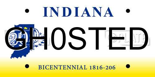 GH0STED Indiana License Plate