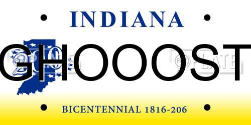 GHOOOST Indiana License Plate
