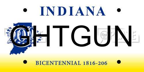 GHTGUN Indiana License Plate