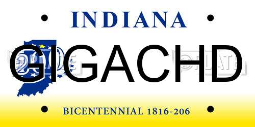 GIGACHD Indiana License Plate