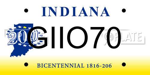 GIIO70 Indiana License Plate