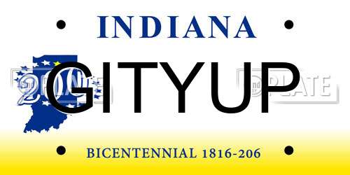 GITYUP Indiana License Plate