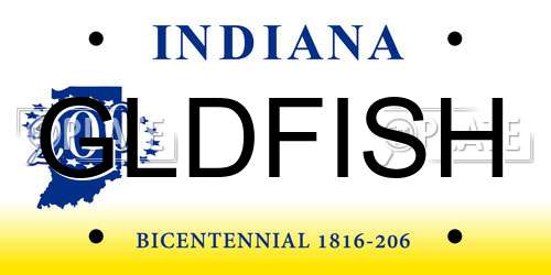 GLDFISH Indiana License Plate