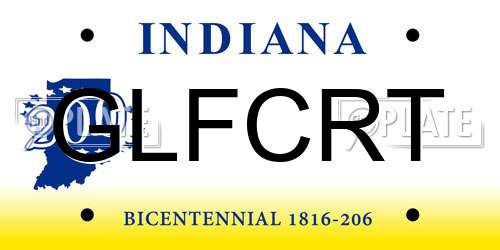 GLFCRT Indiana License Plate