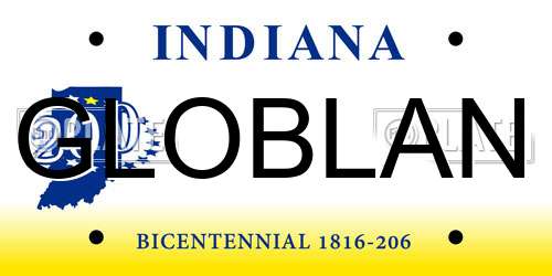 GLOBLAN Indiana License Plate