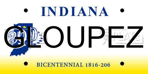 GLOUPEZ Indiana License Plate