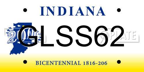 GLSS62 Indiana License Plate