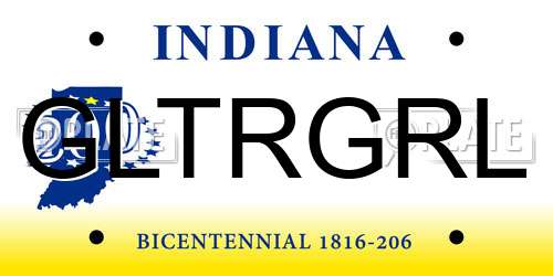 GLTRGRL Indiana License Plate