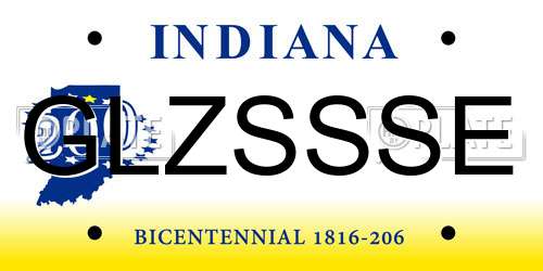 GLZSSSE Indiana License Plate