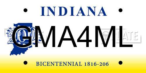 GMA4ML Indiana License Plate