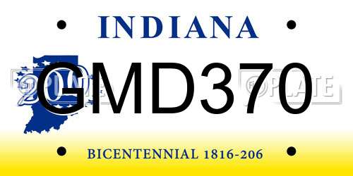 GMD370 Indiana License Plate