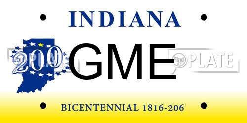 GME Indiana License Plate