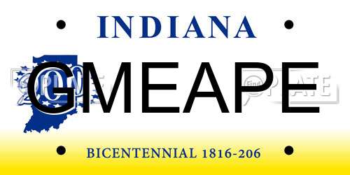 GMEAPE Indiana License Plate