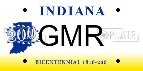 GMR Indiana License Plate