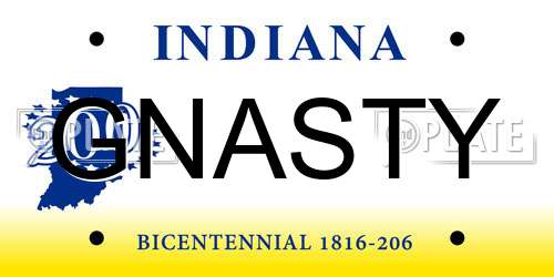 GNASTY Indiana License Plate