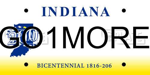GO1MORE Indiana License Plate