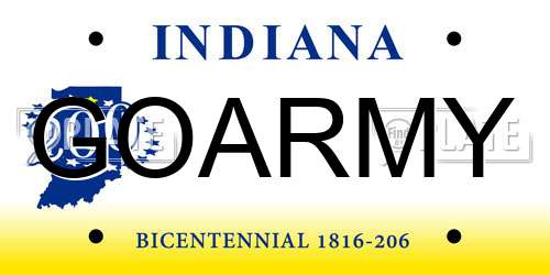 GOARMY Indiana License Plate