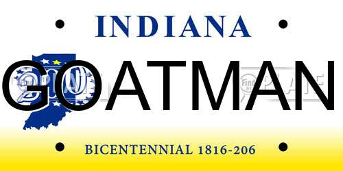 GOATMAN Indiana License Plate