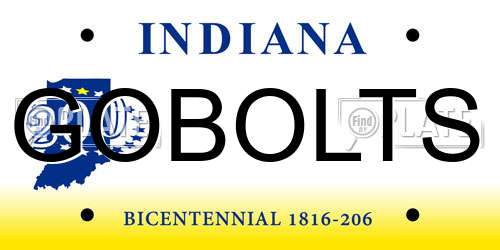 GOBOLTS Indiana License Plate