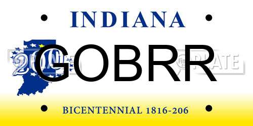 GOBRR Indiana License Plate