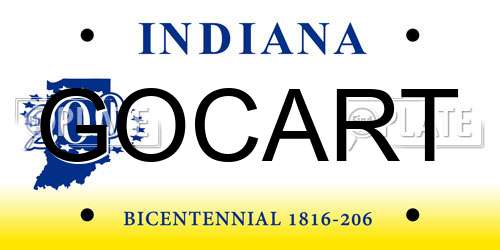 GOCART Indiana License Plate