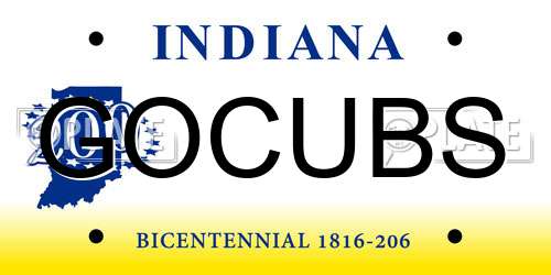 GOCUBS Indiana License Plate