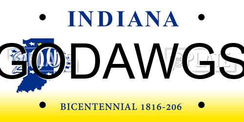 GODAWGS Indiana License Plate