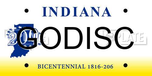 GODISC Indiana License Plate