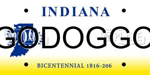GODOGGO Indiana License Plate