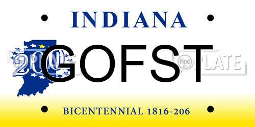 GOFST Indiana License Plate