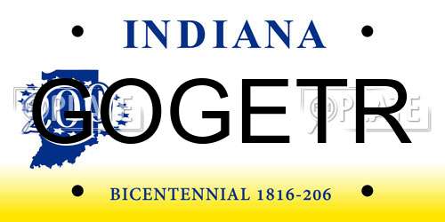GOGETR Indiana License Plate