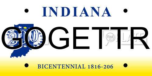 GOGETTR Indiana License Plate